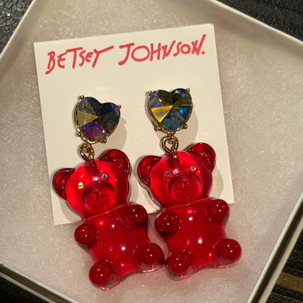Adorable Betsy Johnson Bear Earrings
